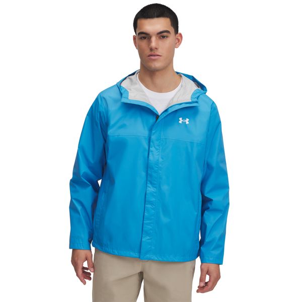 Kurtka wodoodporna Under Armour Stormproof Cloudstrike 2.0. Białe kurtki męskie Under Armour, m, bez wzorów, z materiału, eleganckie, bez kaptura. Za 464.40 zł.
