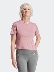 Adidas Koszulka sportowa w kolorze jasnoróżowym rozmiar: L. Różowe bluzki sportowe damskie Adidas, l, bez wzorów, z materiału, bez ramiączek. Za 87.81 zł.