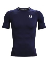 Under Armour Koszulka sportowa "Armour Comp" w kolorze granatowym rozmiar: XXL. Niebieskie t-shirty sportowe męskie Under Armour, xxl, z materiału, bez ramiączek, outdoorowe. Za 85.95 zł.