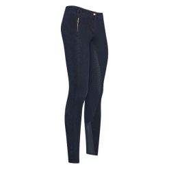 Damskie spodnie jeździeckie z pełnym lejem Euro-Star Slim. Niebieskie spodnie materiałowe damskie EURO-STAR, bez wzorów, z materiału, retro. Za 567.00 zł.