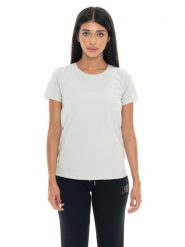 Leone 1947 Never Without Damen Kurzarm-T-Shirt with Strass-Logo. Czarne t-shirty damskie LEONE 1947 APPAREL, xs, bez wzorów, z bawełny, bez kołnierzyka. Za 168.40 zł.