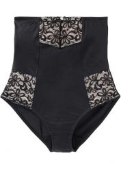 Figi, silny efekt modelowania sylwetki. Czarne figi damskie bonprix, bez wzorów, z jeansu. Za 79.99 zł.