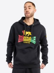 Bluza z kapturem Lonsdale Sounds. Czarne bluzy z kapturem męskie Lonsdale, s, z bawełny. Za 221.50 zł.