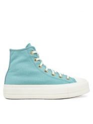 Converse Trampki Chuck Taylor All Star Lift Platform Gold A11495C Turkusowy. Niebieskie trampki i tenisówki damskie Converse, bez wzorów, z materiału. Za 289.99 zł.