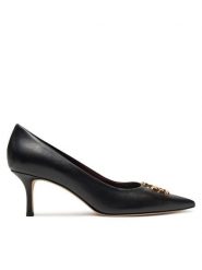 Tory Burch Czółenka Eleanor Pump 157963 Czarny. Czarne czółenka damskie Tory Burch, bez wzorów, ze skóry, bez obcasa. Za 1,159.00 zł.