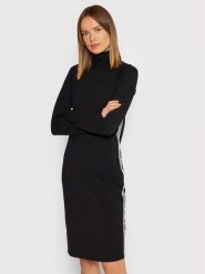 DKNY Sport Sukienka dzianinowa DP1D4486 Czarny Regular Fit. Czarne sukienki damskie DKNY Sport, xs, bez wzorów, z bawełny, sportowe, bez kołnierzyka, bez ramiączek, sportowe. Za 439.99 zł.