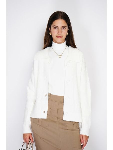 William de Faye Kardigan w kolorze białym rozmiar: 42. Białe kardigany damskie William De Faye, bez wzorów, z kaszmiru. Za 188.95 zł.