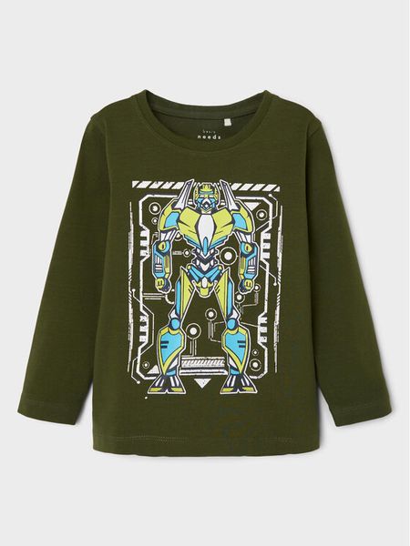 NAME IT Bluzka 13218856 Zielony Regular Fit. Zielone t-shirty chłopięce Name it, bez wzorów, z bawełny, bez ramiączek. Za 29.99 zł.