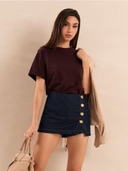 Bawełniana jednolita koszulka z krótkim rękawem - czerwony. Czerwone t-shirty damskie Sinsay, l, bez wzorów, z bawełny, bez kołnierzyka. Za 19.99 zł.