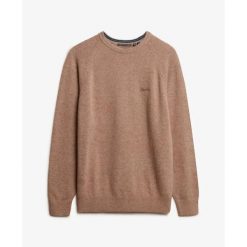 Sweter z mieszanki wełny Superdry. Brązowe swetry męskie Superdry., na zimę, m, bez wzorów, z wełny, bez kołnierzyka. Za 284.00 zł.