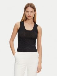 Marciano Guess Top 5RGP21 6311A Czarny Regular Fit. Czarne topy damskie Marciano Guess, xl, z aplikacjami, z syntetyku, bez kołnierzyka. Za 209.99 zł.