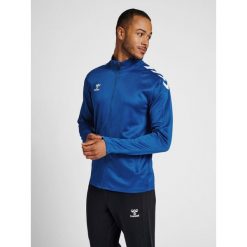 Bluza sportowa dla dorosłych Hummel Core XK Poly Zip Sweat. Niebieskie bluzy sportowe damskie HUMMEL, l, bez wzorów, bez ramiączek, bez kaptura. Za 212.50 zł.