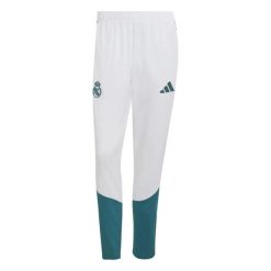 Spodnie treningowe Real Madrid Tiro 2026/27. Białe spodnie sportowe męskie Adidas, s, z dresówki, na fitness i siłownię. Za 301.50 zł.