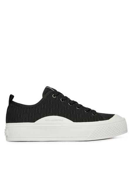 KARL LAGERFELD Trampki Kampus Max V KL50516 Czarny. Czarne trampki i tenisówki męskie Karl Lagerfeld, bez wzorów, z materiału, bez zapięcia. Za 704.99 zł.
