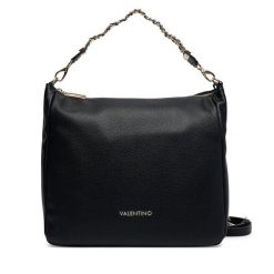 Torebka Valentino. Czarne torebki klasyczne damskie Valentino, bez wzorów, ze lnu, bez dodatków. Za 749.99 zł.