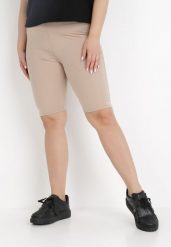 Beżowe Szorty Hippeina. Brązowe szorty damskie Born2be, z aplikacjami, z dzianiny. Za 34.99 zł.