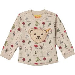 Bluza w kolorze beżowym. Brązowe bluzy dziewczęce Steiff, z aplikacjami, bez ramiączek, bez kaptura. W wyprzedaży za 58.95 zł.