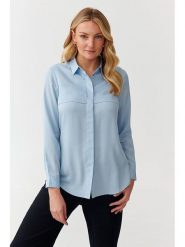 TATUUM Bluzka w kolorze błękitnym rozmiar: 44. Niebieskie bluzki damskie Tatuum, bez wzorów, z lyocellu, bez kołnierzyka, bez ramiączek. Za 115.24 zł.