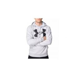 Bluza z kapturem Męska Under Armour Rival Big Logo Jasnoszary. Czarne bluzy z kapturem męskie Under Armour, m. Za 345.00 zł.