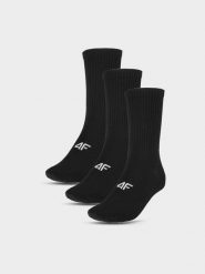 4F Skarpety casual za kostkę (3-pack) damskie - czarne 39-42. Czarne skarpetki damskie 4f, bez wzorów, z bawełny. Za 54.99 zł.