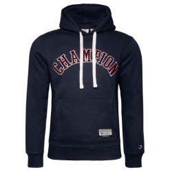 Bluza sportowa męska Champion Hooded Sweatshirt. Niebieskie bluzy sportowe męskie CHAMPION, bez wzorów, sportowe, bez kołnierzyka, bez ramiączek. W wyprzedaży za 265.75 zł.