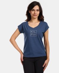Damska bawełniana koszulka Kilpi ROANE-W. Niebieskie t-shirty damskie Kilpi, bez wzorów, z bawełny, bez kołnierzyka. Za 91.56 zł.