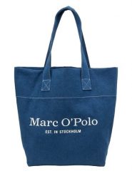 Marc O´Polo Shopper bag w kolorze granatowym rozmiar: onesize. Niebieskie shopper bag damskie bez wzorów, z materiału, na ramię, bez dodatków. Za 176.08 zł.
