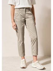 Cecil Spodnie - Slim fit - w kolorze beżowym rozmiar: W29/L26. Brązowe spodnie materiałowe damskie Cecil, z aplikacjami, z materiału, klasyczne. Za 153.71 zł.