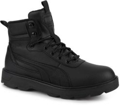 Buty sportowe trapery wysokie ocieplane czarne PUMA DESIERTO. Czarne buty sportowe na co dzień męskie Puma, ze skóry ekologicznej, bez zapięcia, trekkingowe. Za 315.00 zł.