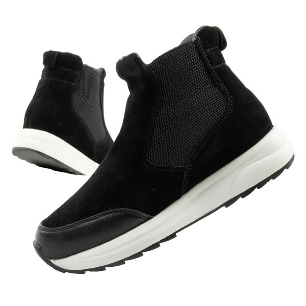 Botki damskie Scholl Beverly Bootie Suede synthetic. Czarne obuwie trekkingowe damskie Scholl, na jesień. Za 119.00 zł.