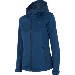 Softshell damski SFD001 - ciemny granat melanż. Brązowe kurtki softshell damskie 4f, bez wzorów, z softshellu, bez kaptura. W wyprzedaży za 139.99 zł.
