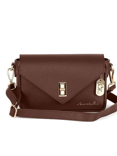 Anna Morellini Skórzana torebka "Terina" w kolorze brązowym - 24 x 16 x 6,5 cm rozmiar: onesize. Brązowe torebki klasyczne damskie Anna Morellini, bez wzorów, z materiału, bez dodatków. Za 260.99 zł.