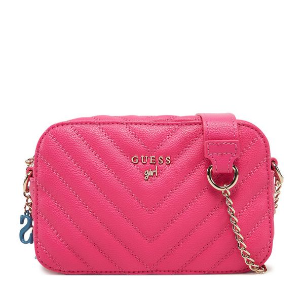 Torebka Guess. Czerwone listonoszki damskie Guess, z aplikacjami, wizytowe, bez kołnierzyka, bez ramiączek. Za 169.99 zł.