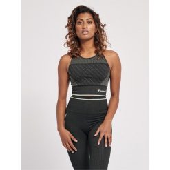 Stanik fitness cardio Hummel MT Hana bezszwowy. Czarne biustonosze sportowe damskie HUMMEL, bez wzorów. W wyprzedaży za 106.00 zł.
