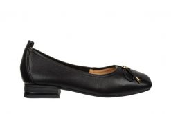 Półbuty Loretta Vitale W5323 Black 514277, Czarny, Skóra naturalna - 38. Czarne półbuty damskie Loretta Vitale, bez wzorów, ze skóry, eleganckie, bez obcasa. W wyprzedaży za 206.10 zł.