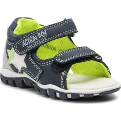 Sandały ACTION BOY CM170706-32. Niebieskie sandały chłopięce Action Boy, z materiału, bez zapięcia. Za 59.99 zł.