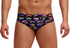 Kąpielówki męskie Funky Trunks Ham Bam Maam - slipy. Czarne kąpielówki męskie FUNKY TRUNKS, l, bez wzorów, z materiału, na fitness i siłownię. Za 139.00 zł.