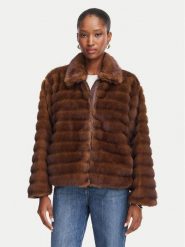 Marella Futro Agio 2625456031 Brązowy ciemny Relaxed Fit. Brązowe futra damskie Marella. Za 1,224.00 zł.