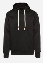 Czarna Bluza z Bawełną Kapturem i Kieszenią Typu Kangurek Norrise. Czarne bluzy z kapturem męskie Born2be, l, z bawełny. Za 79.99 zł.