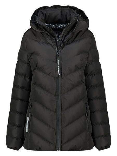 Geographical Norway Kurtka pikowana "Brace" w kolorze czarnym rozmiar: M. Czarne kurtki damskie Geographical Norway, m, bez wzorów, bez kaptura. Za 303.84 zł.