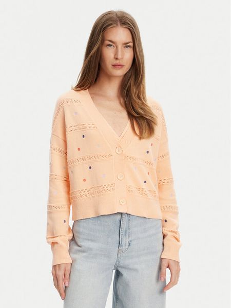 United Colors Of Benetton Kardigan 10C1E604W Pomarańczowy Regular Fit. Brązowe kardigany damskie United Colors Of Benetton, m, bez wzorów, z bawełny. Za 189.99 zł.