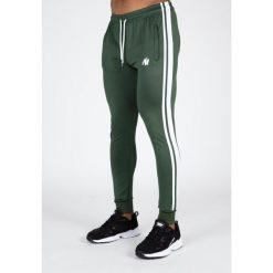 Riverside Track Spodnie - Zielony. Zielone spodnie sportowe męskie GORILLA WEAR, z elastanu. Za 232.00 zł.
