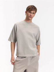 Bluza z krótkim rękawem - jasnoszary. Szare bluzy bez kaptura męskie Reserved, l, z bawełny. Za 119.99 zł.