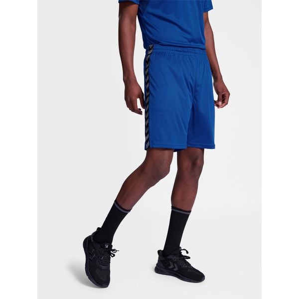 Szorty Hummel autentyczne. Niebieskie szorty męskie HUMMEL, bez kołnierzyka. Za 142.50 zł.