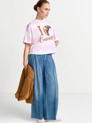 Rich & Royal Koszulka damska Kobiety Bawełna różowy|biały w paski, XL. Białe t-shirty damskie Rich & Royal, xl, bez wzorów, z bawełny, bez kołnierzyka. Za 379.95 zł.