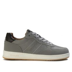 Buty męskie sportowe do chodzenia Wrangler RUSTY MEN LOW. Szare buty sportowe na co dzień męskie Wrangler, z jeansu, bez zapięcia, trekkingowe. Za 239.00 zł.