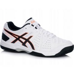 Buty sportowe męskie do gry w padla ASICS GEL-PADEL PRO 3 SG E511Y-108. Białe buty sportowe na co dzień męskie Asics, bez zapięcia. Za 199.00 zł.