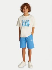 Calvin Klein Jeans T-Shirt Bold Graphic IB0IB02448 Écru Relaxed Fit. T-shirty chłopięce Calvin Klein Jeans, bez wzorów, z bawełny, bez ramiączek. Za 89.99 zł.