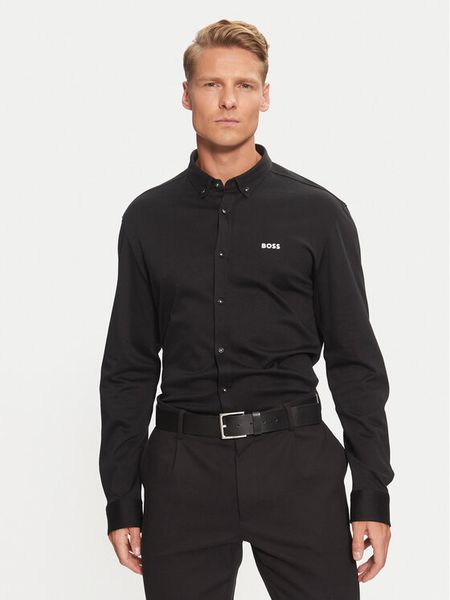 Boss Koszula B_Motion 50525031 Czarny Regular Fit. Czarne koszule męskie Boss, m, bez wzorów, z bawełny, bez kołnierzyka, bez ramiączek. Za 289.99 zł.