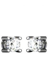 Diamant Vendôme Złote kolczyki-wkrętki z diamentami rozmiar: onesize. Szare kolczyki damskie Diamant Vendöme, z diamentem, złote. Za 702.95 zł.